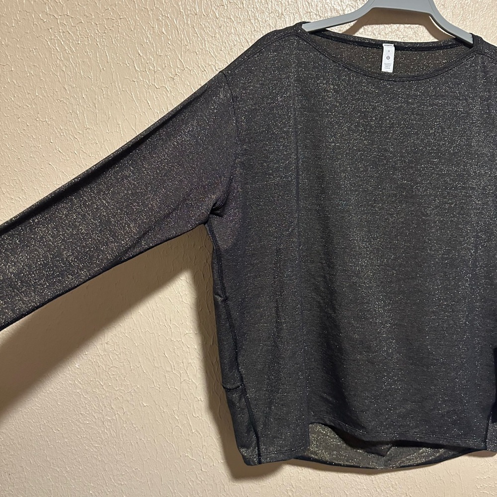 New Lululemon Back In Action Long Sleeve Sparkle Shirt Size 6‎ Limited Edition - Picture 4 of 9